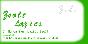 zsolt lazics business card